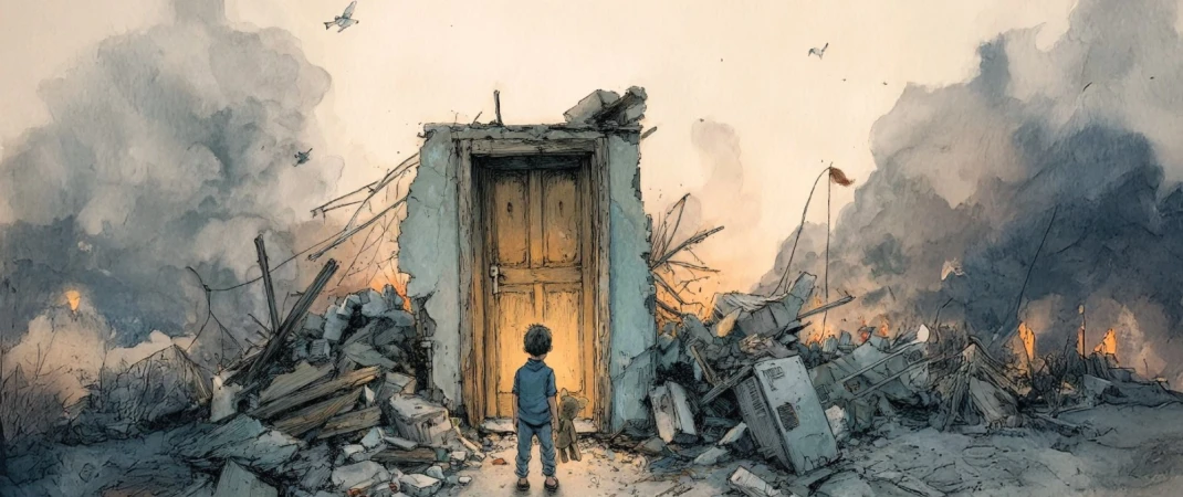 قصف البيوت في غزة