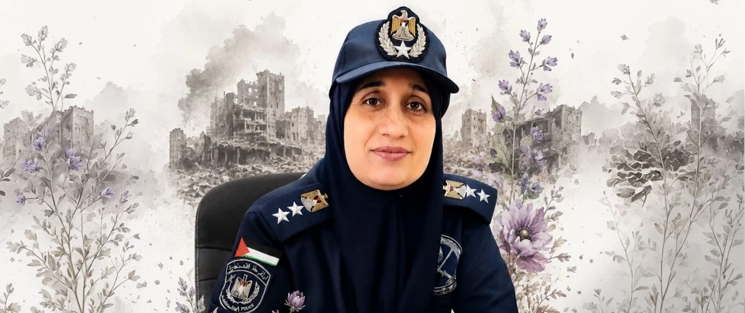 فاتنة السحار مديرة الشرطة بغزة