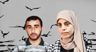 الأسير حسن سلامه وخطيبته غفران زامل